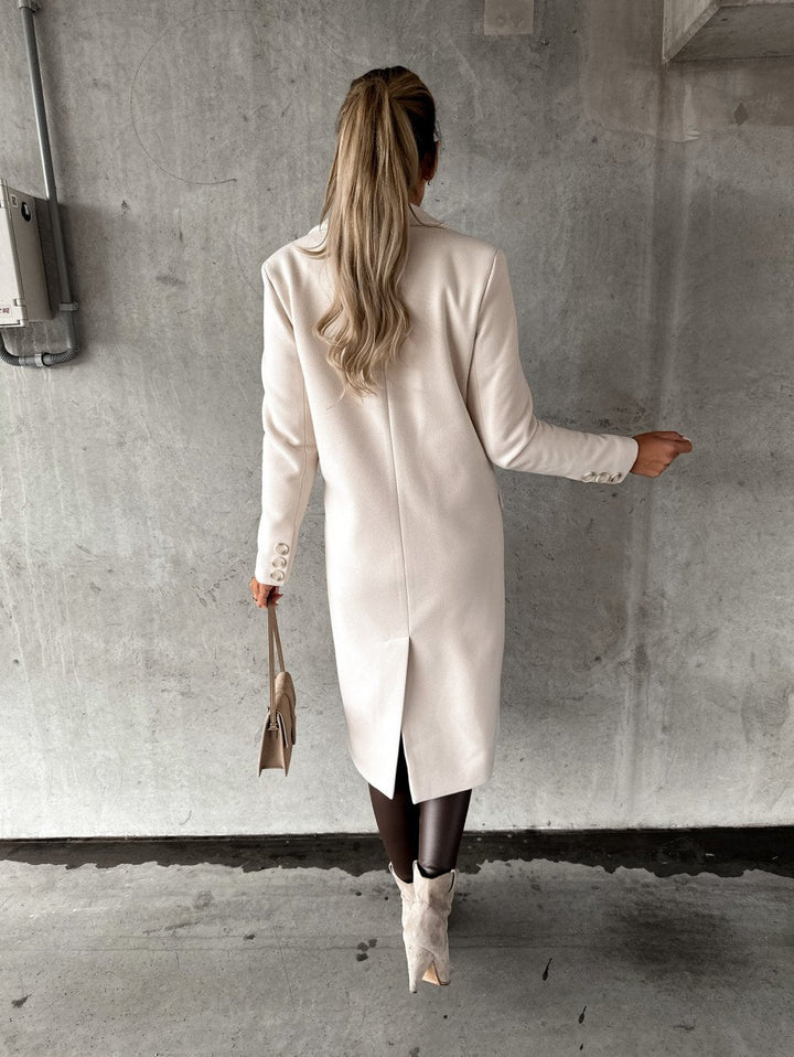 Women’s Double-Breasted Long Wool Coat
