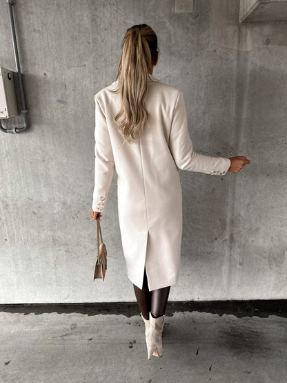 Women’s Double-Breasted Long Wool Coat