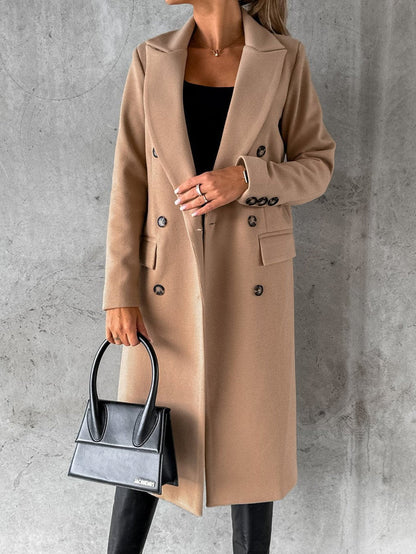Women’s Double-Breasted Long Wool Coat