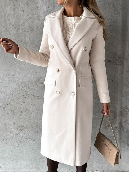 Women’s Double-Breasted Long Wool Coat