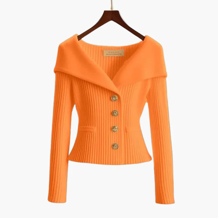 Women’s Elegant Ribbed Button Cardigan