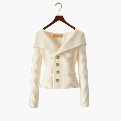 Women’s Elegant Ribbed Button Cardigan