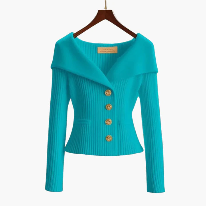 Women’s Elegant Ribbed Button Cardigan