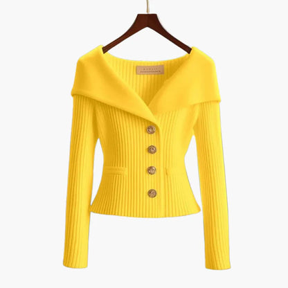 Women’s Elegant Ribbed Button Cardigan
