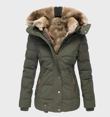Women’s Faux Fur Hooded Winter Jacket