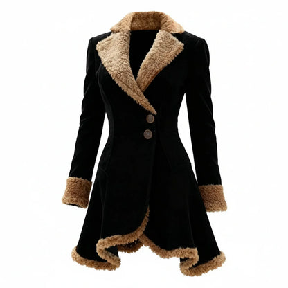 Women’s Faux Fur Trim Tailored Winter Jacket
