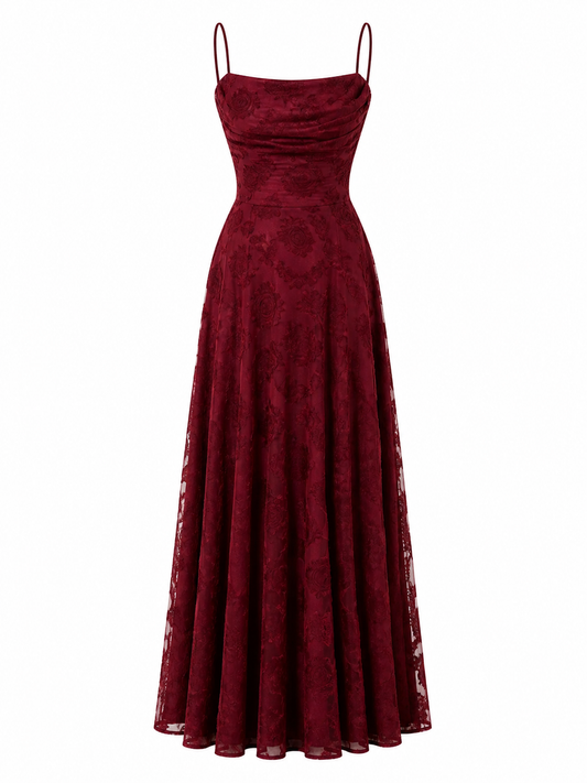 Women's Floral Pattern Sleeveless Maxi Dress