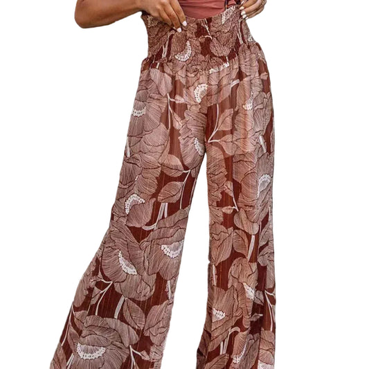 Women’s Floral Print Wide Leg Pants