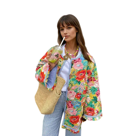 Women’s Floral Quilted Statement Jacket