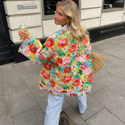 Women’s Floral Quilted Statement Jacket