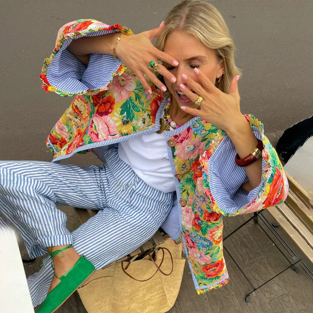 Women’s Floral Quilted Statement Jacket