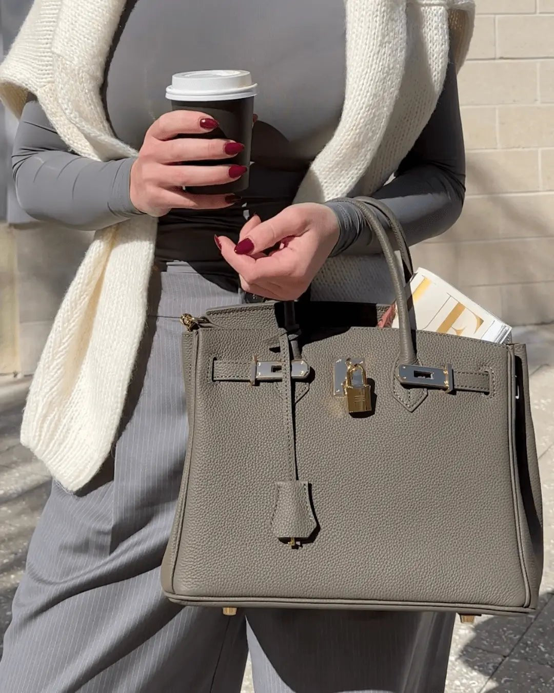 Women's Large Genuine Leather Tote Handbag