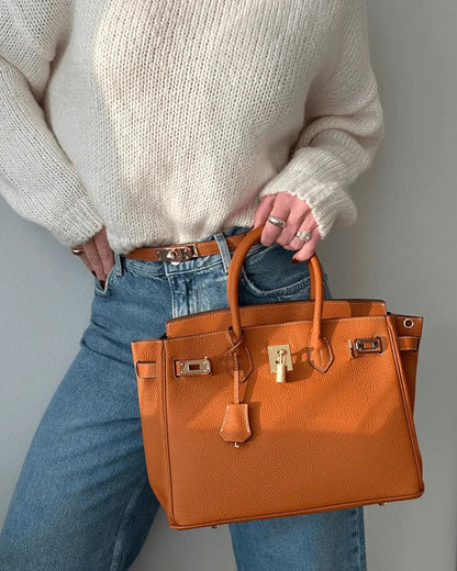 Women's Large Genuine Leather Tote Handbag