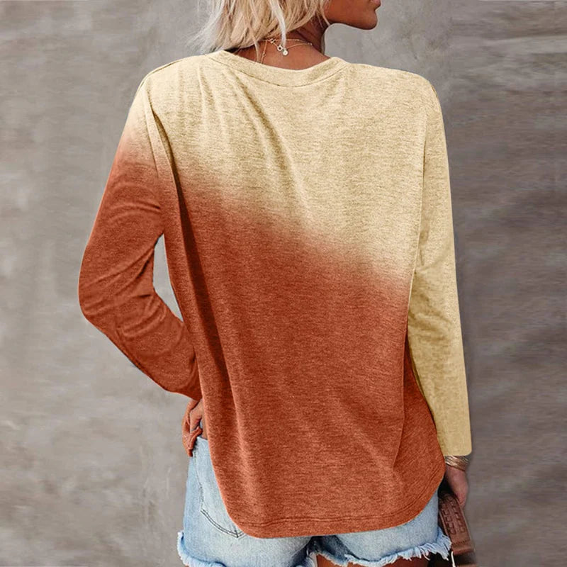 Women’s Gradient Long Sleeve Casual Shirt