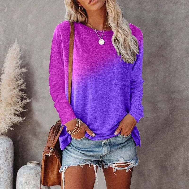 Women’s Gradient Long Sleeve Casual Shirt