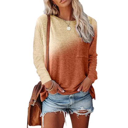 Women’s Gradient Long Sleeve Casual Shirt