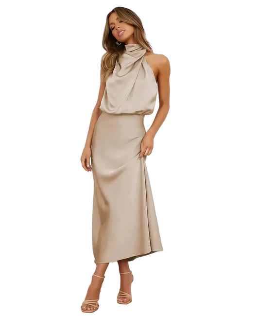 Women’s Halter Neck Midi Dress