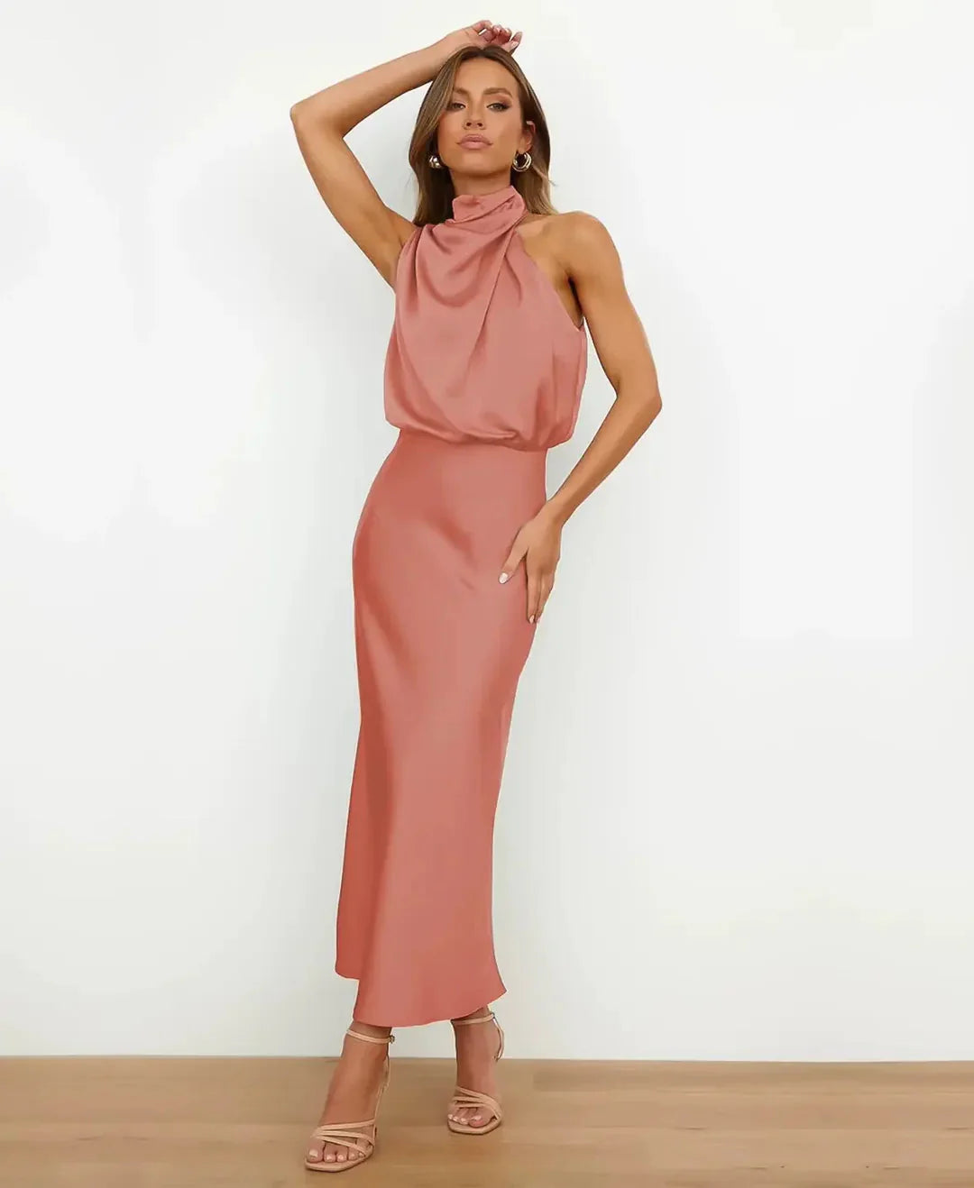 Women’s Halter Neck Midi Dress