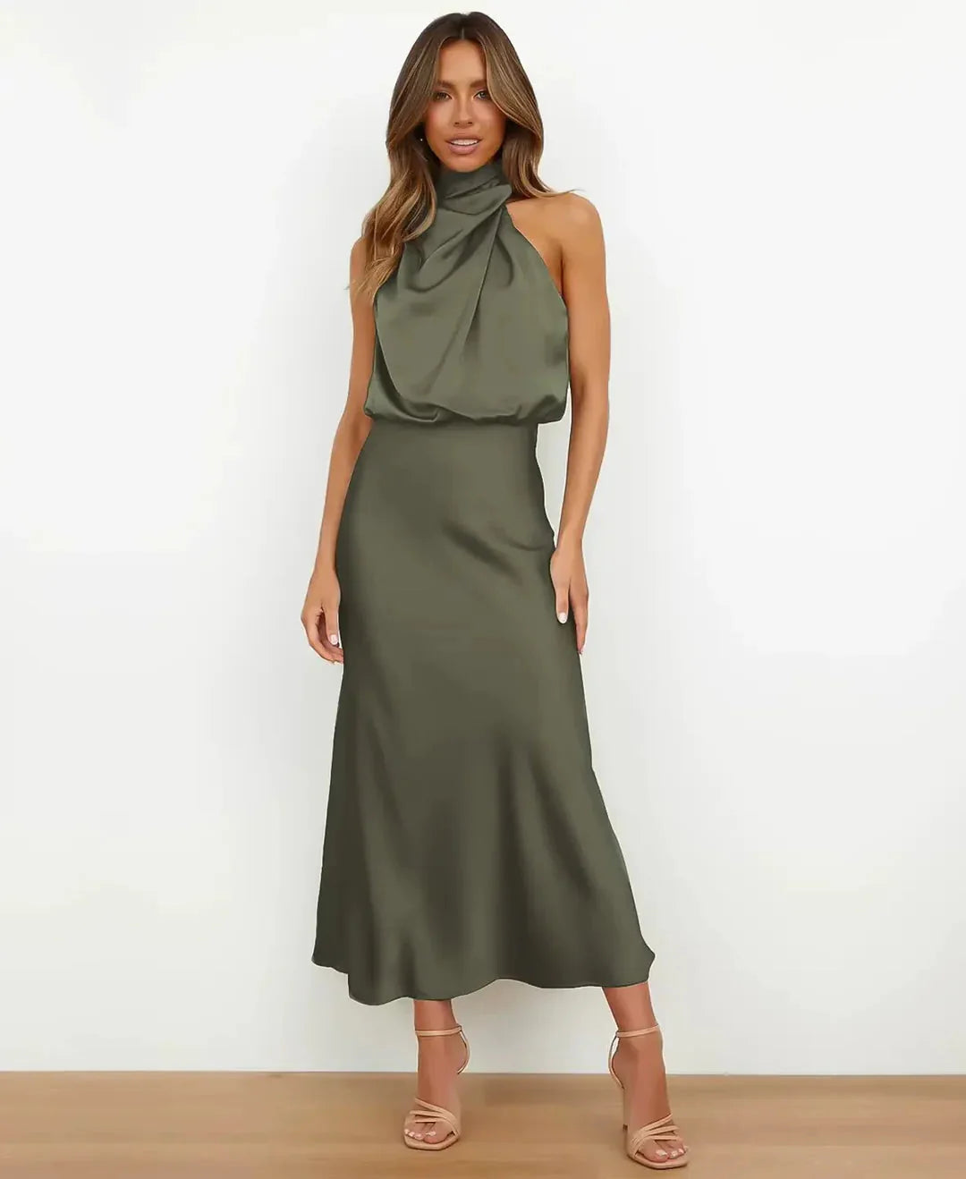 Women’s Halter Neck Midi Dress