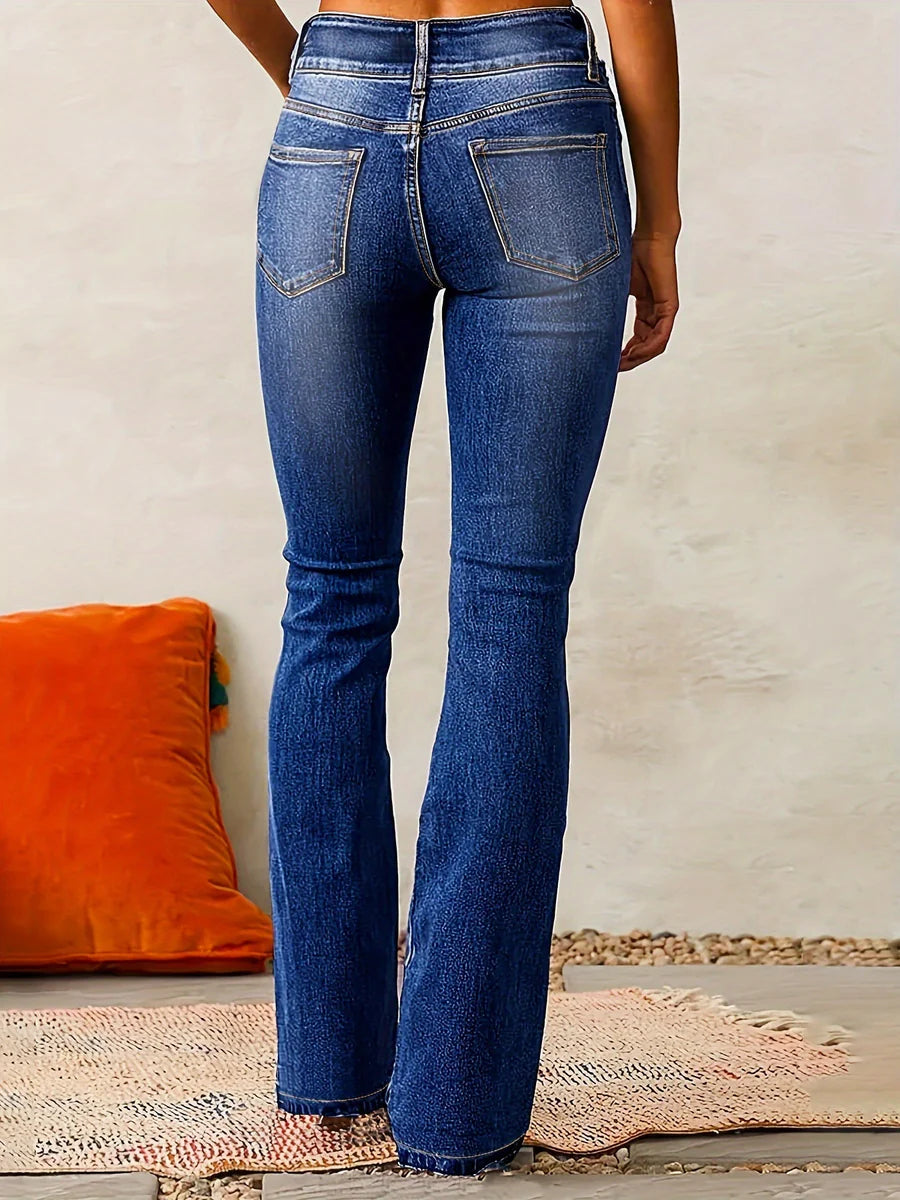 Women’s High-Waist Flared Denim Jeans