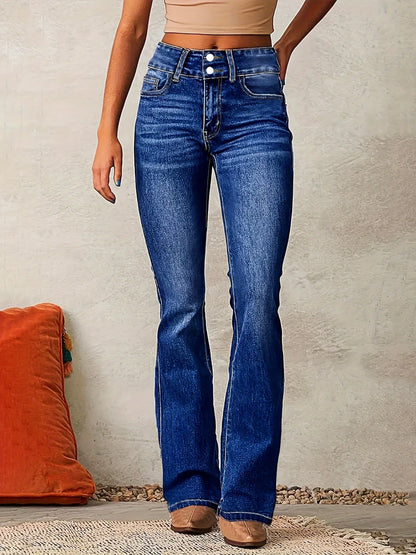 Women’s High-Waist Flared Denim Jeans