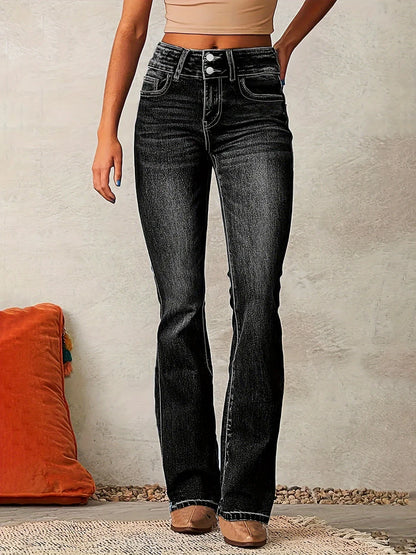 Women’s High-Waist Flared Denim Jeans