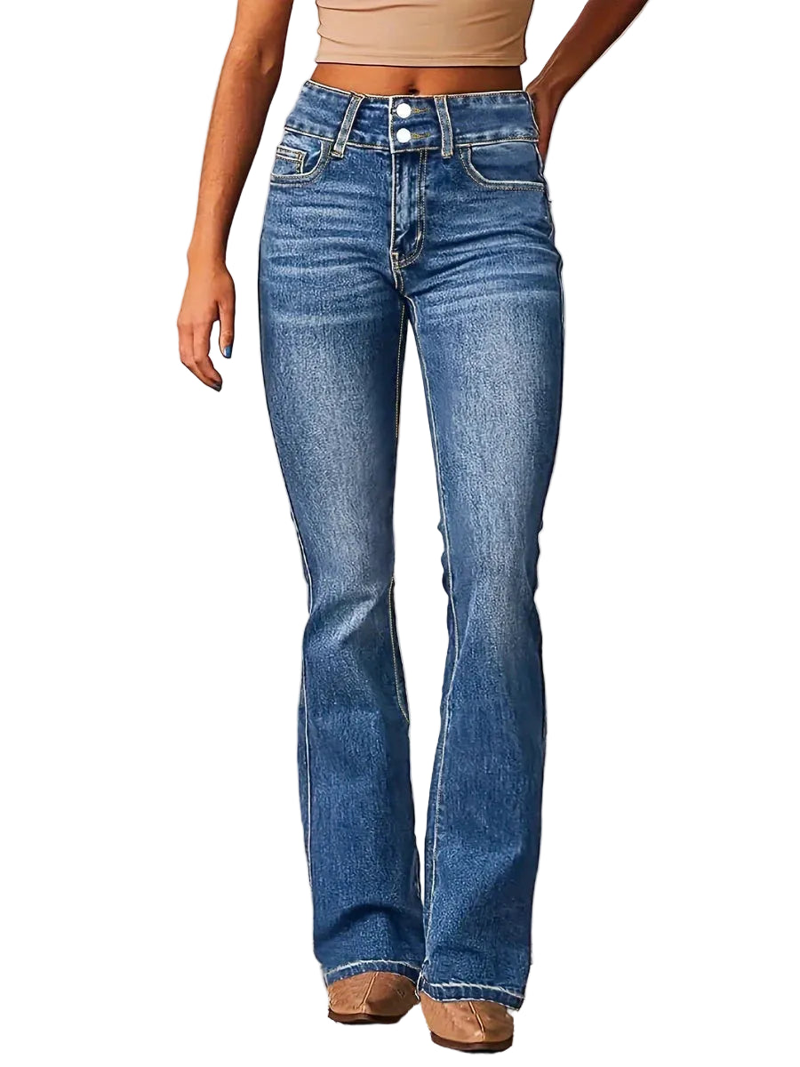 Women’s High-Waist Flared Denim Jeans