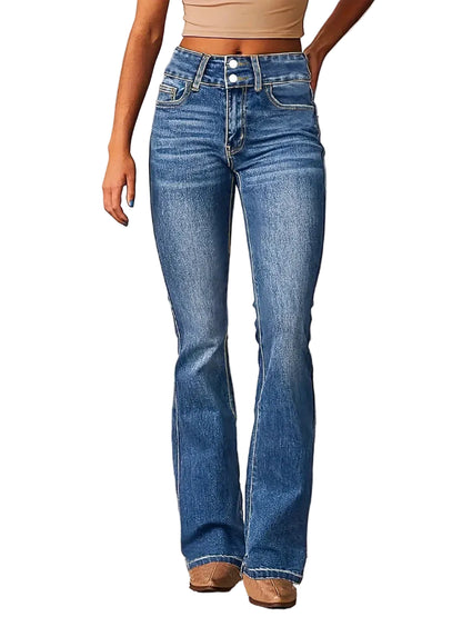 Women’s High-Waist Flared Denim Jeans