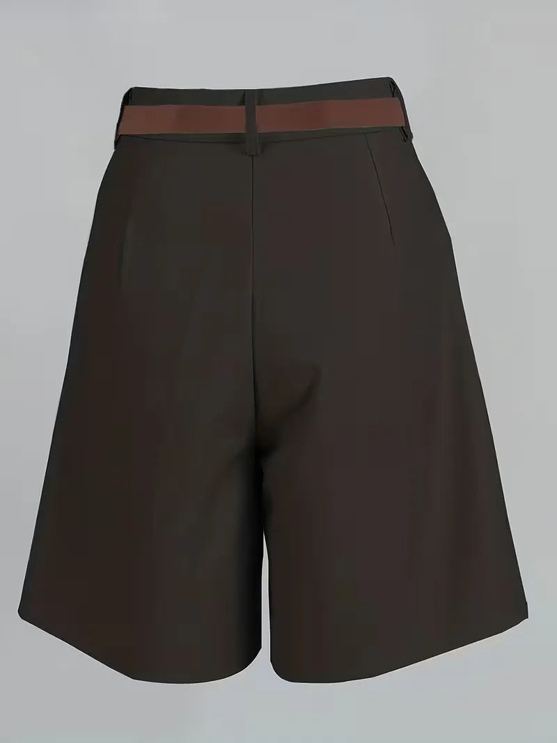 Women's High Waist Straight Leg Shorts