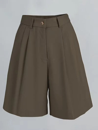 Women's High Waist Straight Leg Shorts