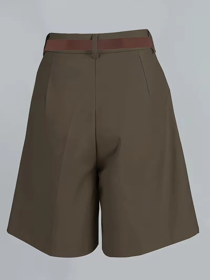Women's High Waist Straight Leg Shorts