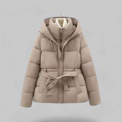Women’s Hooded Belted Puffer Jacket