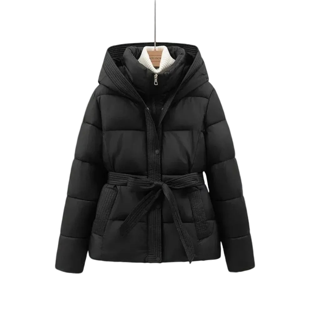 Women’s Hooded Belted Puffer Jacket