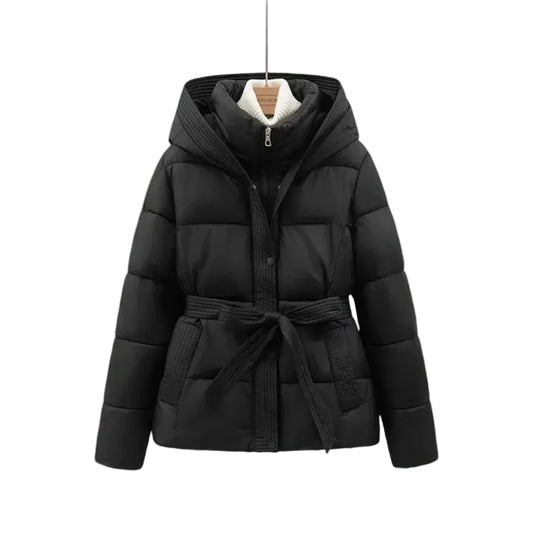Women’s Hooded Belted Puffer Jacket