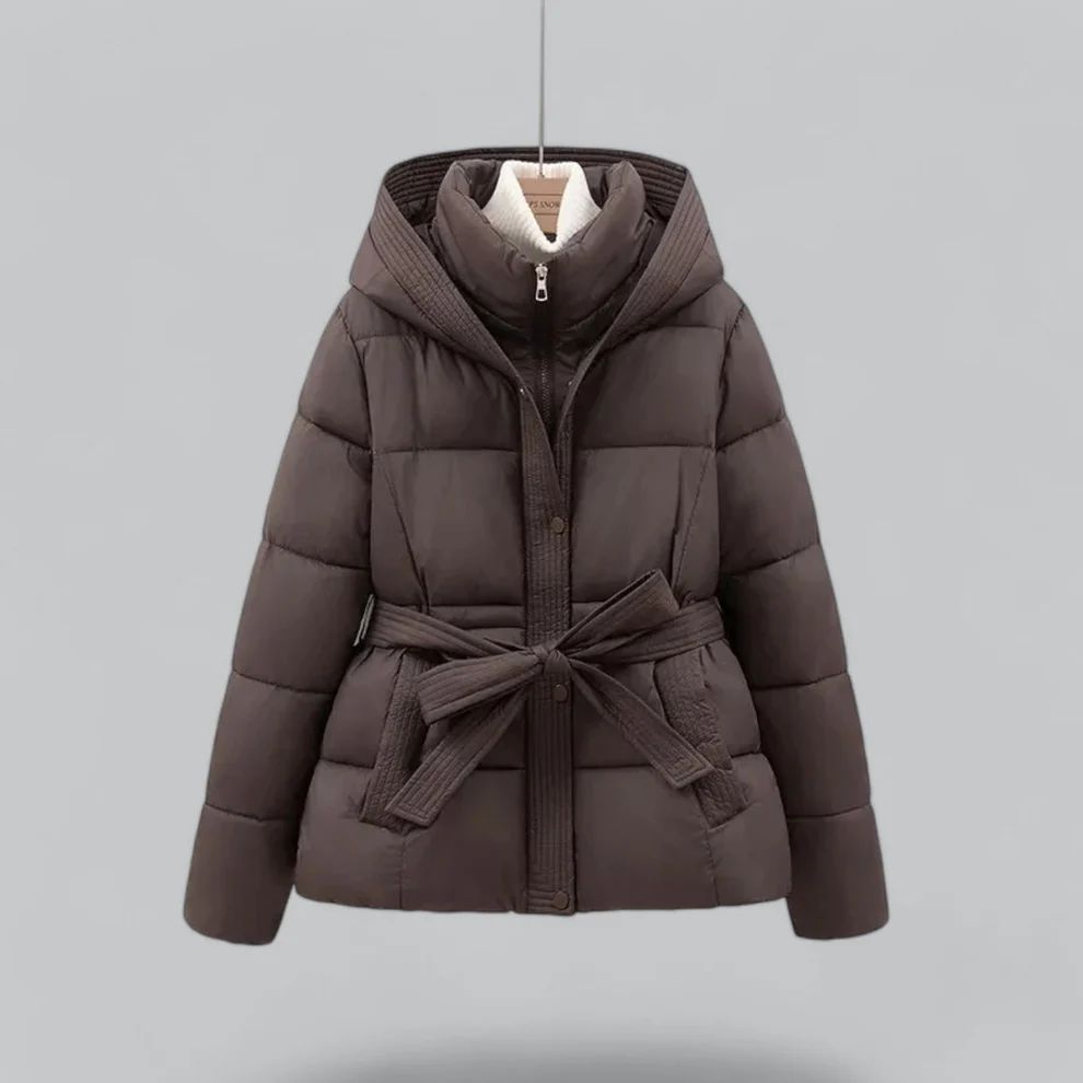 Women’s Hooded Belted Puffer Jacket