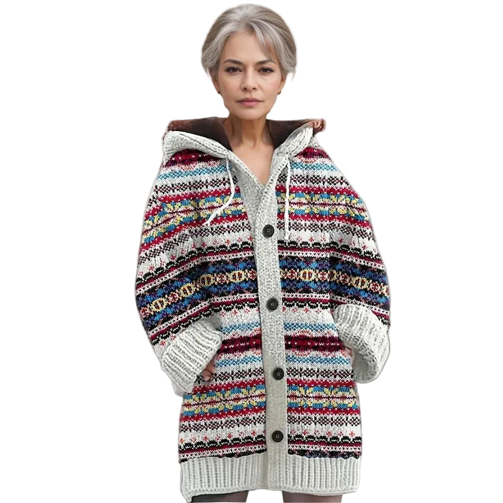 Women’s Hooded Knitted Cardigan Coat