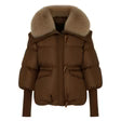 Women’s Hooded Puffer Jacket with Faux Fur Collar