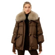Women’s Hooded Puffer Jacket with Faux Fur Collar