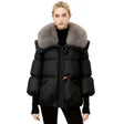 Women’s Hooded Puffer Jacket with Faux Fur Collar