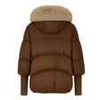 Women’s Hooded Puffer Jacket with Faux Fur Collar