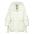 Women’s Hooded Puffer Jacket with Faux Fur Collar
