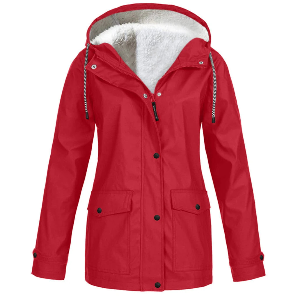 Women’s Hooded Sherpa-Lined Jacket