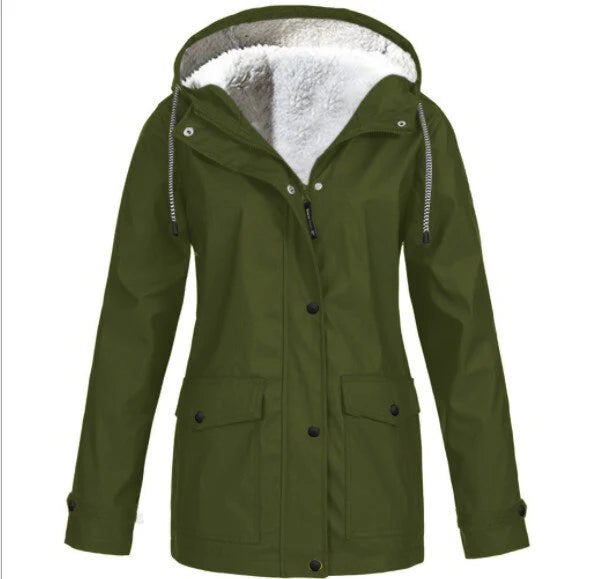 Women’s Hooded Sherpa-Lined Jacket