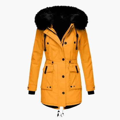 Women’s Insulated Parka Jacket with Faux Fur Hood