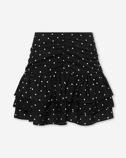 Women's Small Polka Dot Mini Skirt Black