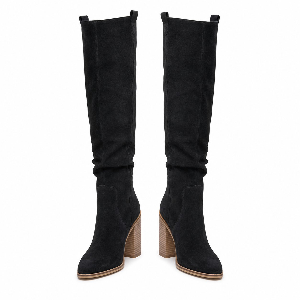 Women's Knee-High Pointed Toe Block Heel Boots