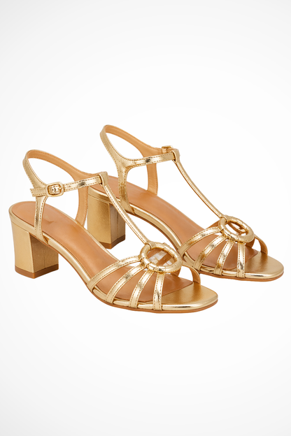 Women's Knotted Strappy Ankle Strap Block Heels