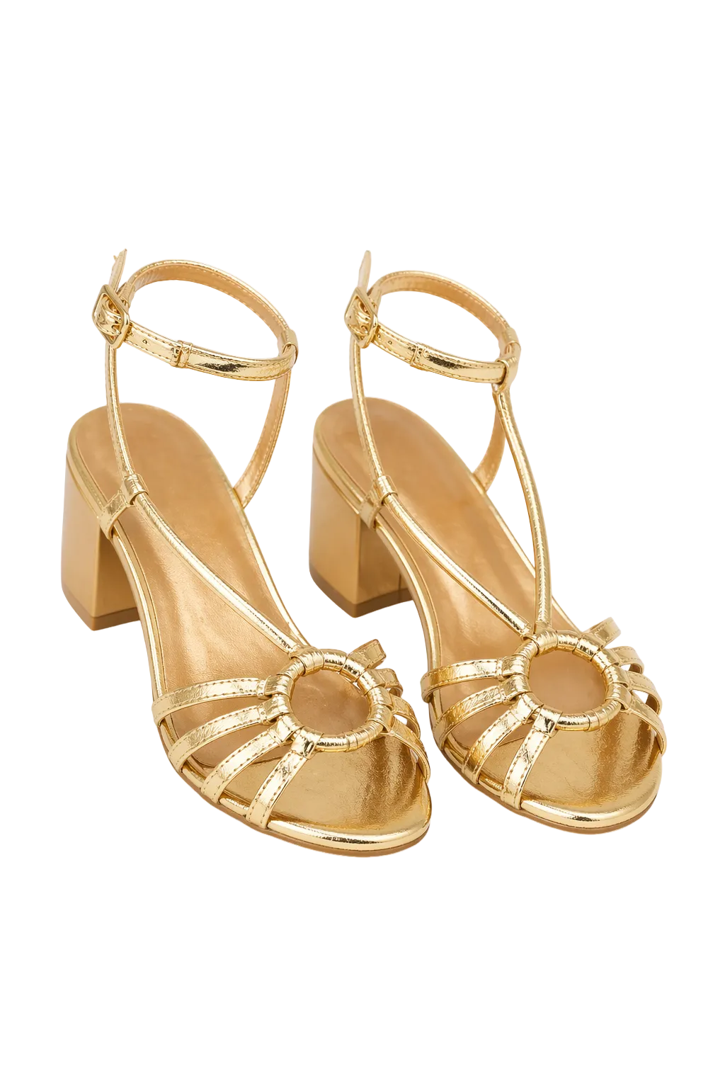 Women's Knotted Strappy Ankle Strap Block Heels