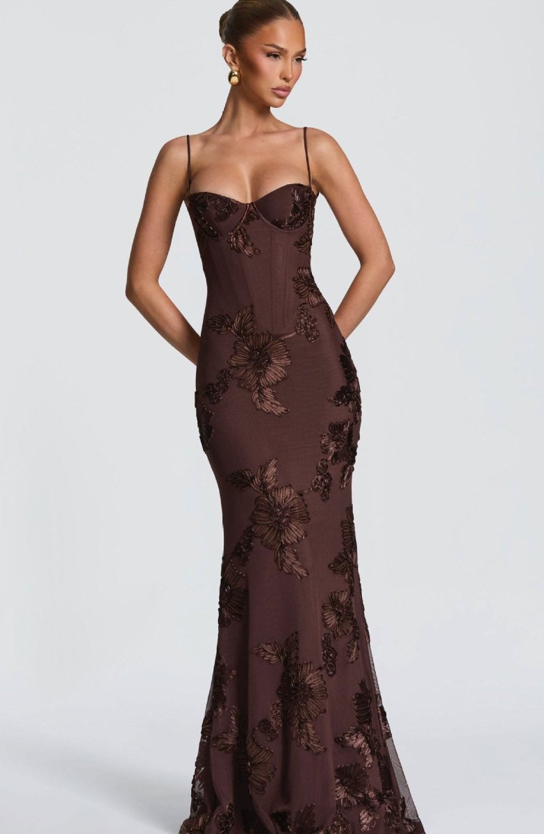 Women's Lace Bodycon Maxi Dress