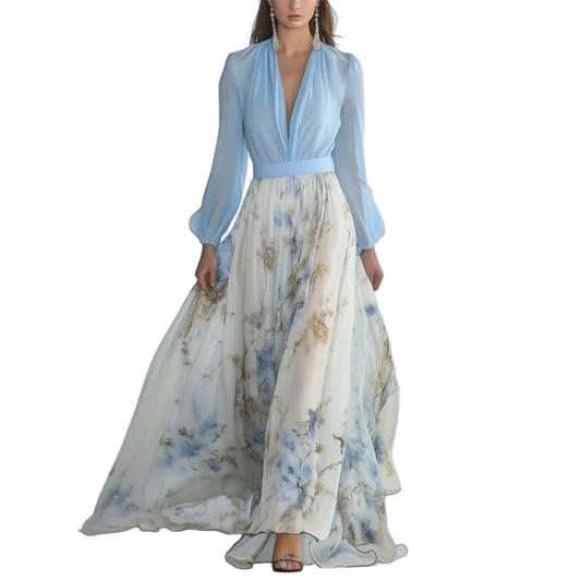 Women’s Long Sleeve Floral Maxi Dress
